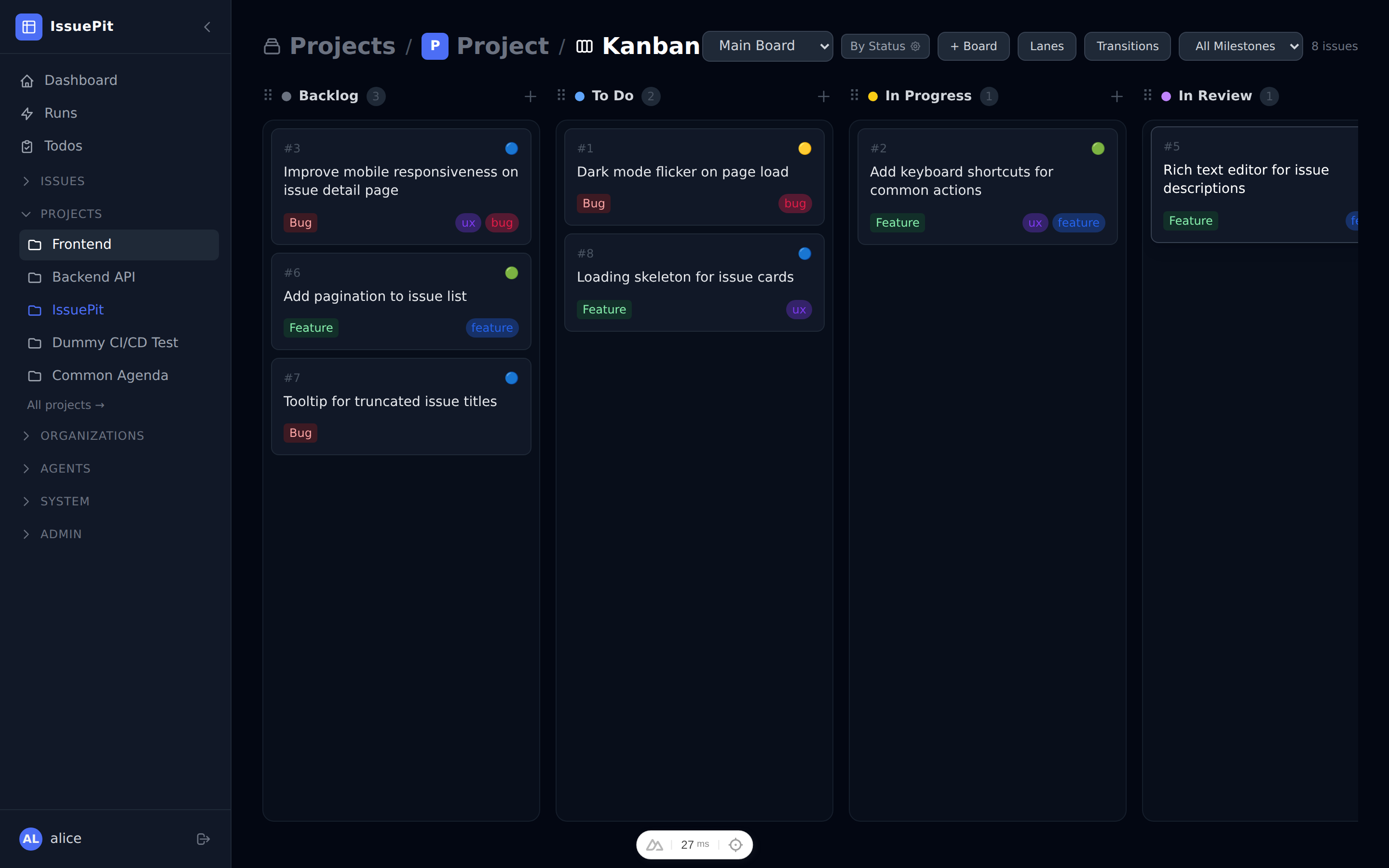 Kanban board